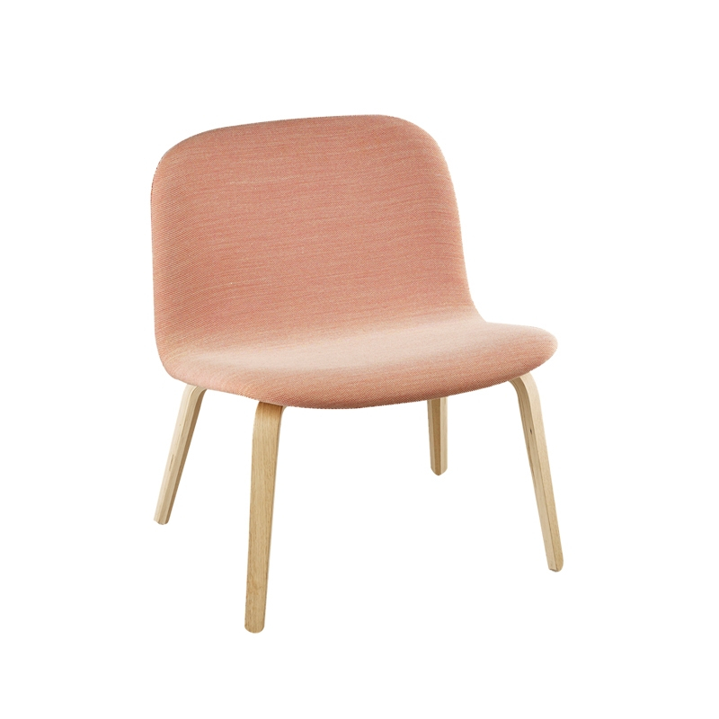 Fauteuil VISU LOUNGE coque tissu Rose MUUTO