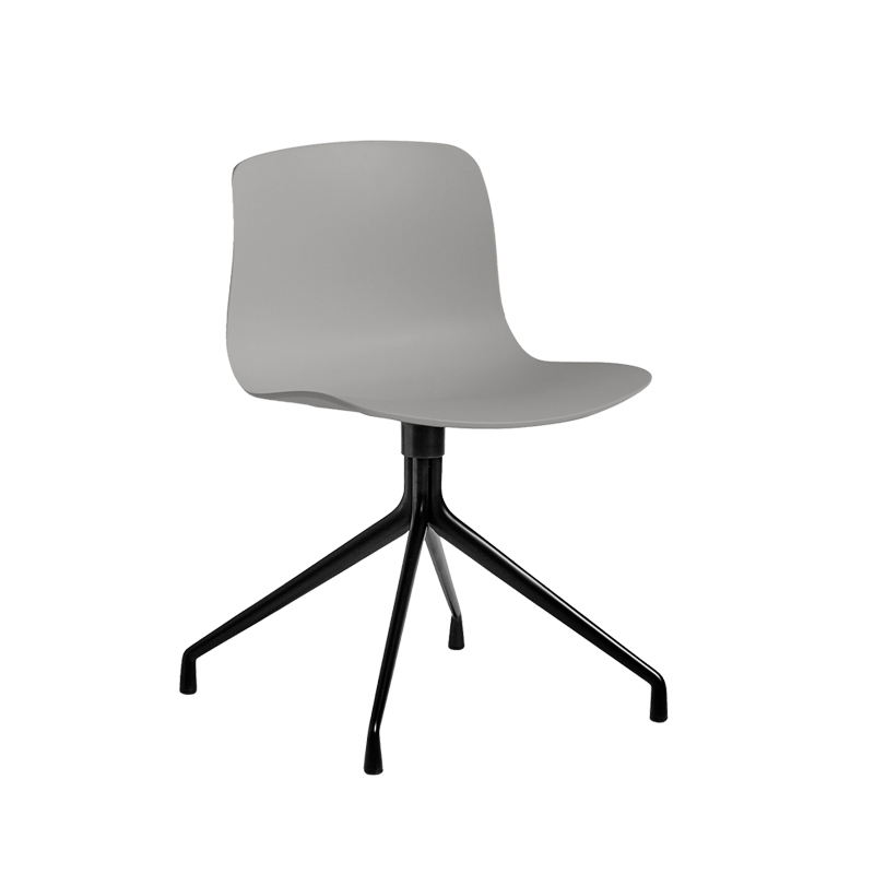 Chaise ABOUT A CHAIR AAC 10 Gris béton/ piètement noir HAY