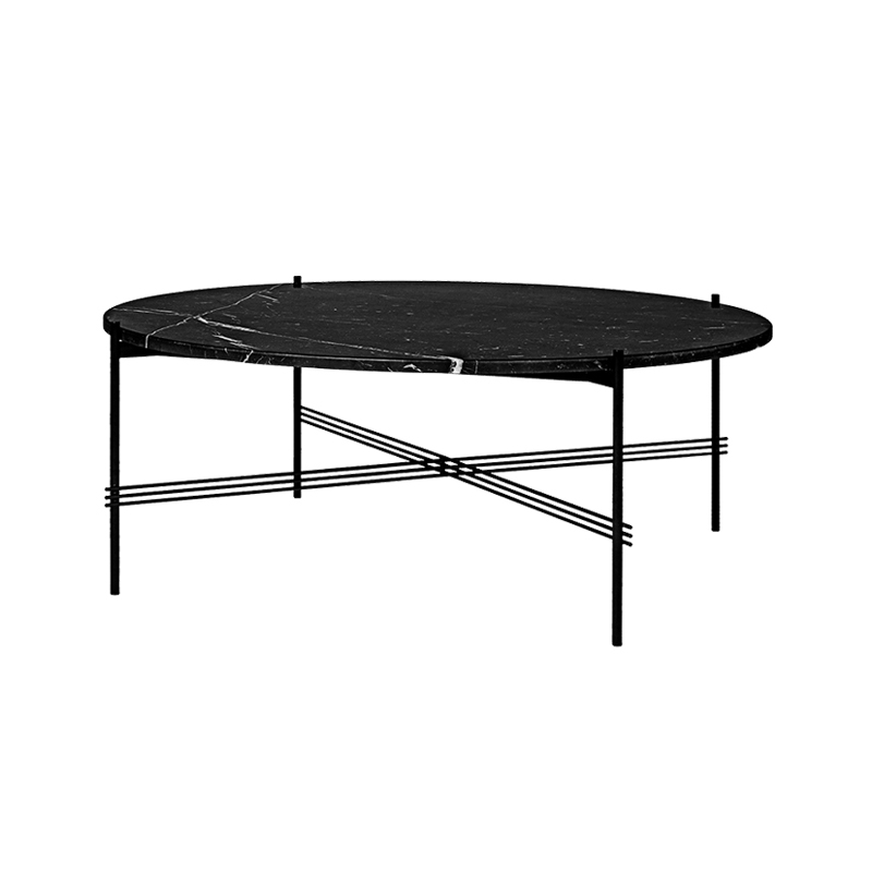 Table basse TS COFFEE Ø 105 Marbre Marquina noir GUBI
