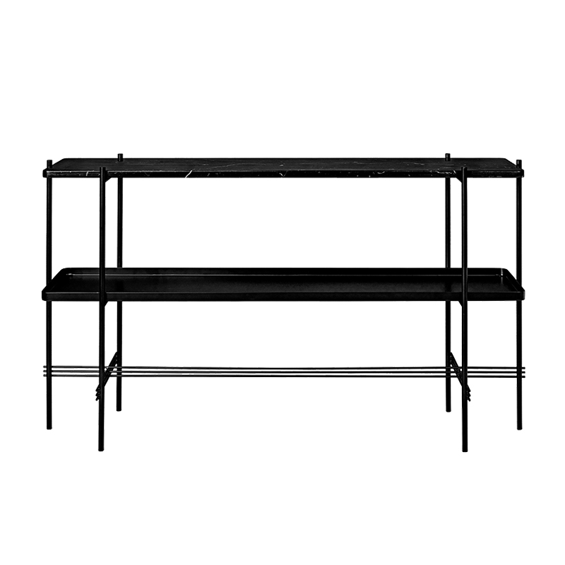 Console TS H 72 avec plateau Marbre Marquina noir GUBI