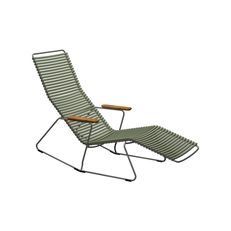 Bain de soleil, chaise longue et hamac Sunrocker CLICK Vert olive HOUE