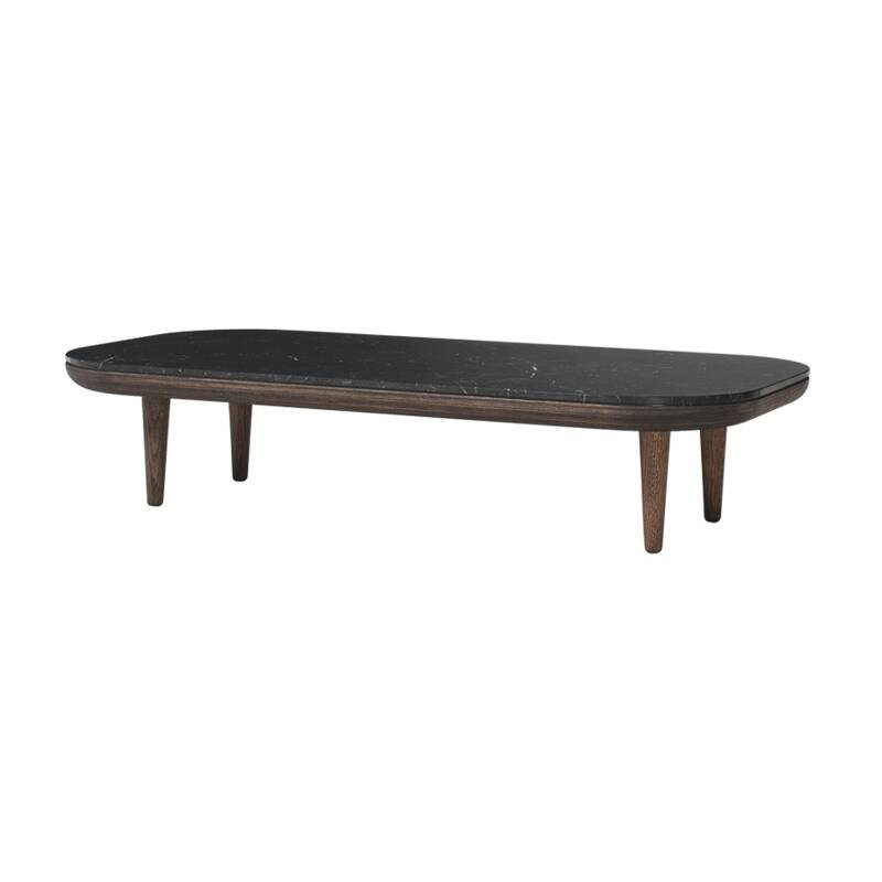 Table basse FLY SC5 120x60 Marbre Marquina noir/ chêne fumé AND TRADITION