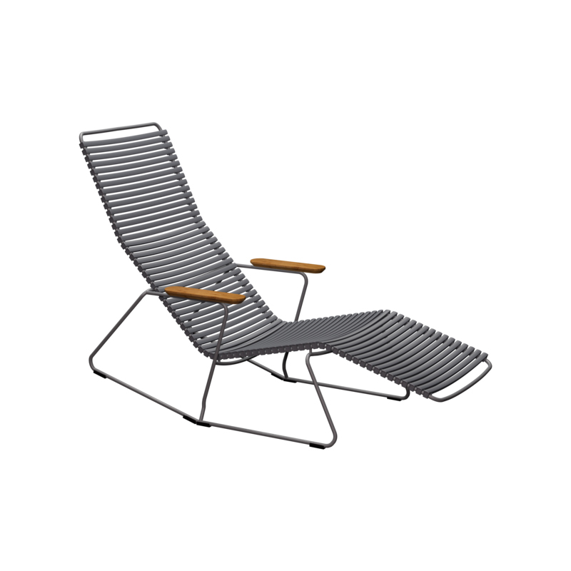Bain de soleil, chaise longue et hamac Sunrocker CLICK Gris foncé HOUE