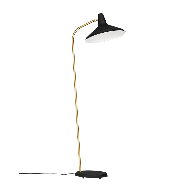 Lampadaire G-10 Noir/ laiton GUBI